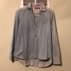 Jean button up top
